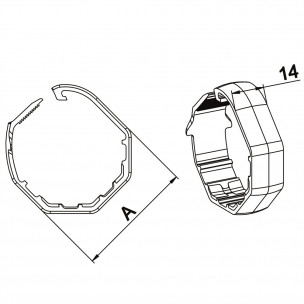 Bague de fixation pour verrou à bagues Zurfluh-Feller