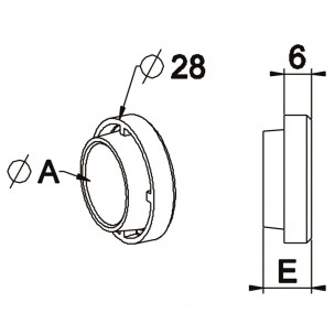 Palier lisse Ø 28 épaulé