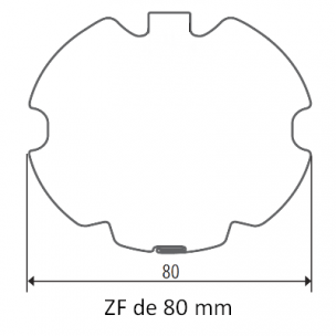 Bague moteur Somfy et Simu ZF80