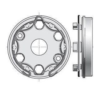 Support moteur Somfy Ø50 et Ø60