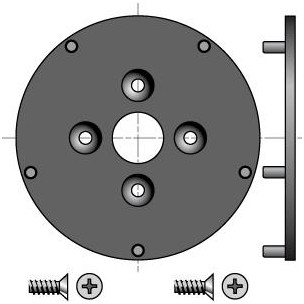 Support moteur Somfy plaque REHAU LS40