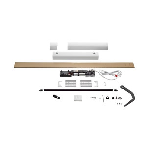 Kit Somfy YSLO FLEX IO SLIM 1 vantail carter blanc bras noir