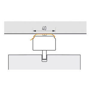 Clip de fixation plafond pour store à bandes verticales MARITON