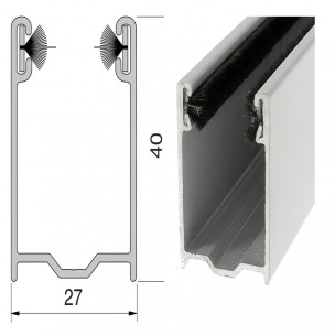 Coulisse aluminium de 40 x 27 mm pour volet roulant traditionnel