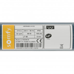 Moteur Somfy LT50 WT HERMES 4/32 vitesse rapide