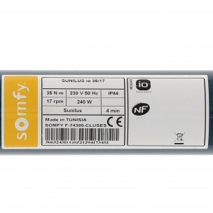 Moteur Somfy SUNILUS 50 IO 35/17