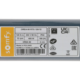 Moteur Somfy OREA 60 RTS 120/12
