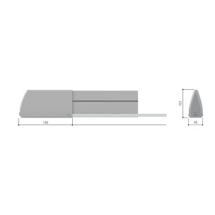 Bord sensible Came L2500 gris clair