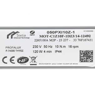 Moteur Profalux Zigbee 3.0 10/16 CalypshOme Z300 Stella AT