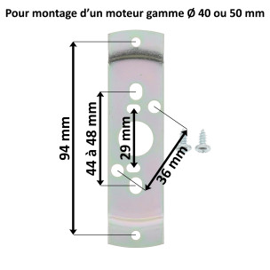 Support moteur Zurfluh-Feller Ø17 mm femelle