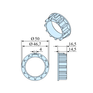 Couronne intermédiaire Becker 50 x 1,5