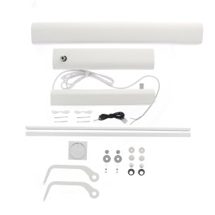 Kit Somfy YSLO FLEX SLIM IO 2 vantaux carter et bras blancs