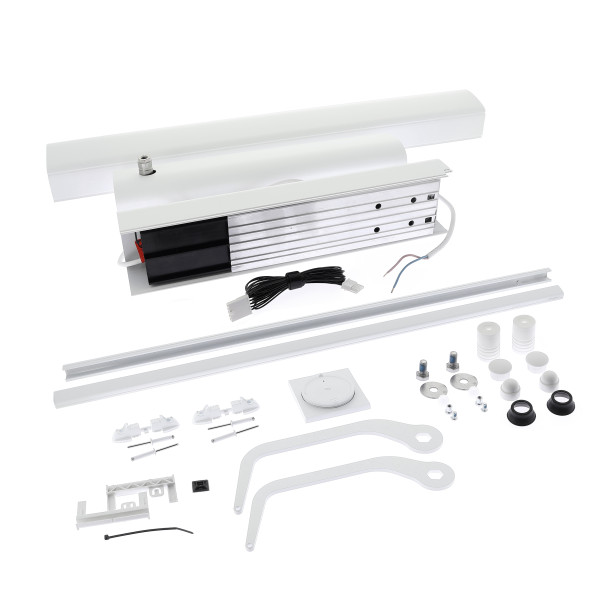 Kit Somfy YSLO FLEX SLIM IO 2 vantaux carter et bras blancs