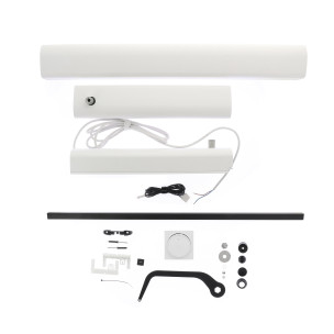 Kit Somfy YSLO FLEX IO SLIM 1 vantail carter blanc bras noir
