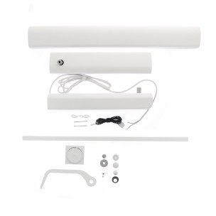 Kit Somfy YSLO FLEX IO SLIM 1 vantail carter et bras blancs