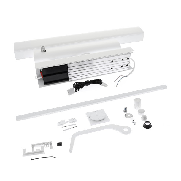 Kit Somfy YSLO FLEX IO SLIM 1 vantail carter et bras blancs
