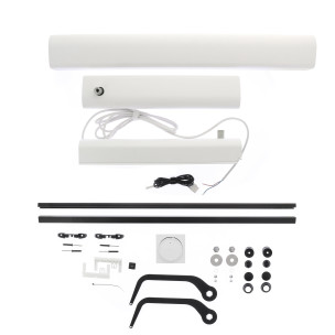 Kit Somfy YSLO FLEX IO SLIM 2 vantaux carter blanc bras noirs