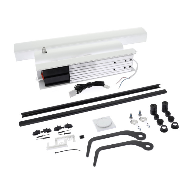 Kit Somfy YSLO FLEX IO SLIM 2 vantaux carter blanc bras noirs