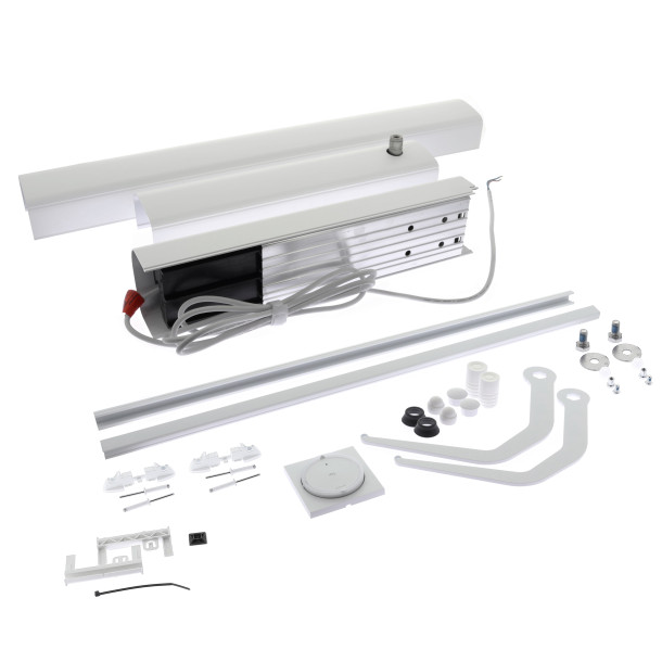 Kit Somfy YSLO FLEX IO 2 vantaux carter et bras blancs