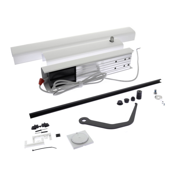 Kit Somfy YSLO FLEX IO 1 vantail carter blanc bras noir