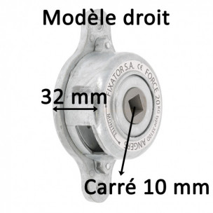 Treuil à câble Fixator modèle droit entrée carré 10 mm