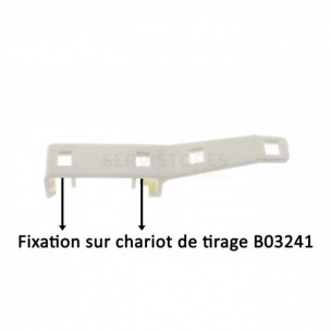 Patte de croisement de tringle 24x16