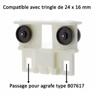 Chariot de tirage de tringle type 24x16