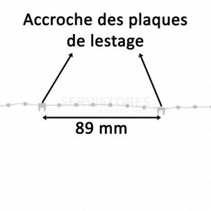 Chainette basse de store à bandes verticales