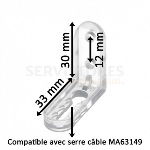 Equerre de guidage de store intérieur PVC translucide