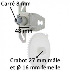 Couple conique de volet roulant Bubendorff