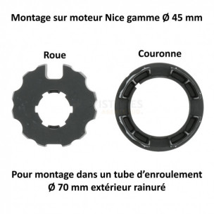 Bague moteur Nice Ø70R