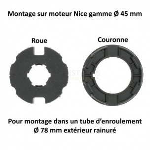 Bague moteur Nice Ø78R