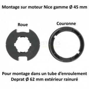 Bague moteur Nice Deprat Ø62R