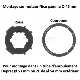 Bague moteur Nice Deprat Ø53 ou ZF54