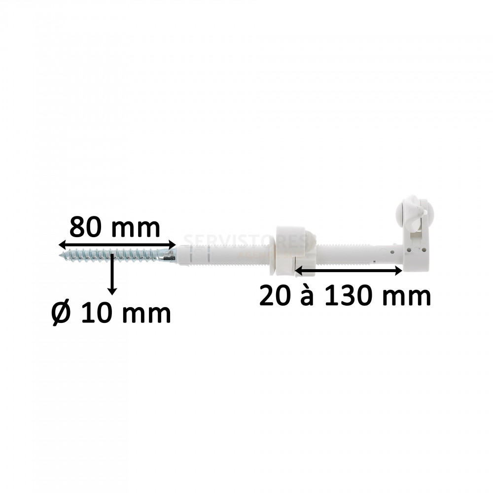 Arrêt Automatique Volet Battant Blanc - Butée Sécurité Avec Vis Et Chevilles - Épaisseur Max 50mm