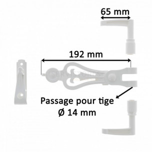 Kit poignée espagnolette Renaissance de volet battant