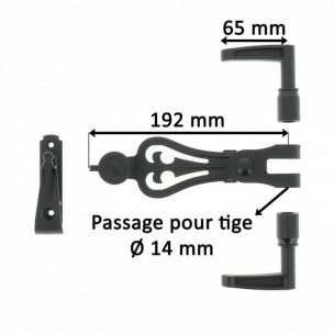 Kit poignée espagnolette Renaissance de volet battant