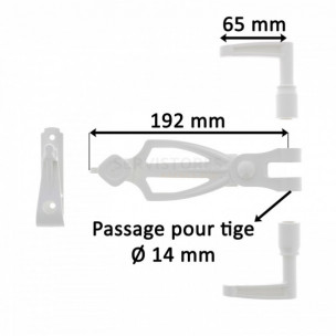 Kit poignée espagnolette Littoral de volet battant