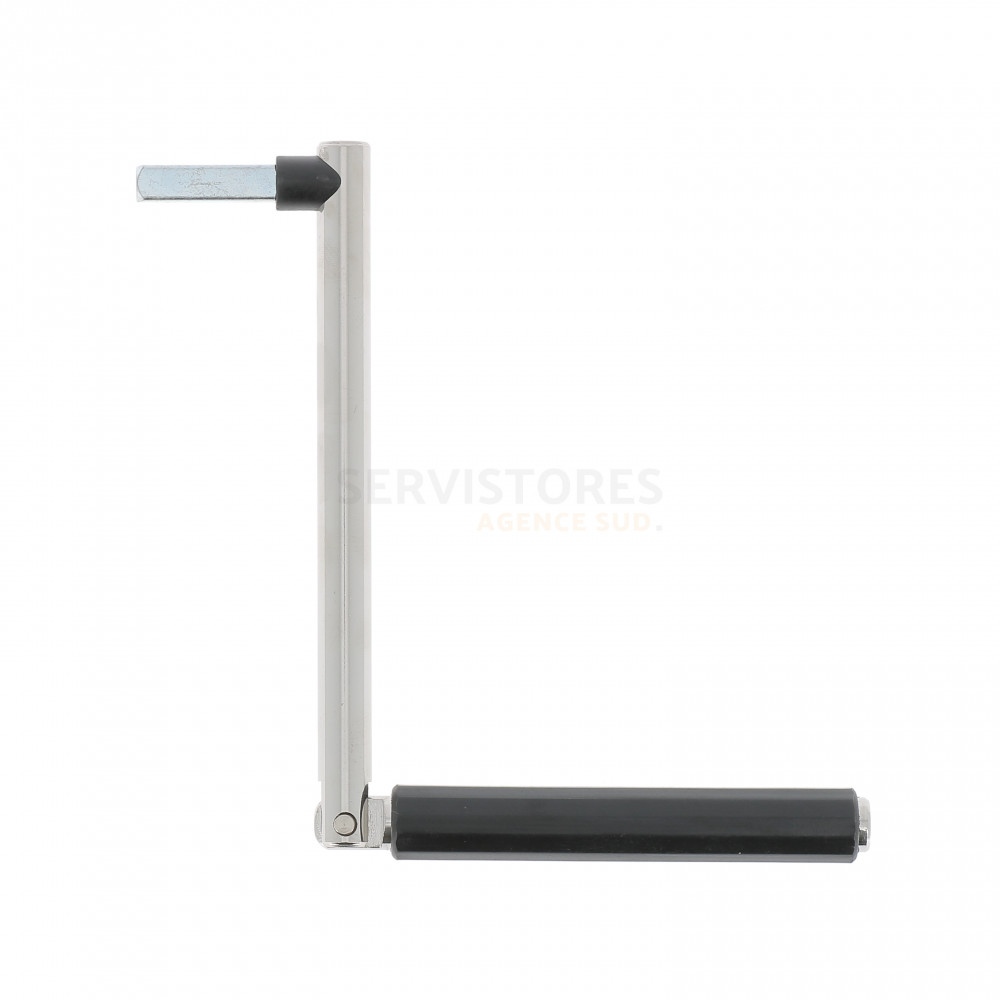 HALDER 24330.0414 Manivelle manuelle en aluminium Noir mat 125 mm x 14