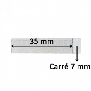 Tige de raccordement carré de 7 mm