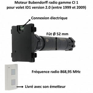 Moteur Bubendorff CI1 10Nm pour ID1 version 2.0 (entre 1999 et 2009)