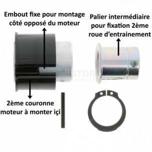 Embout fixe court et palier pour différentiel Simu