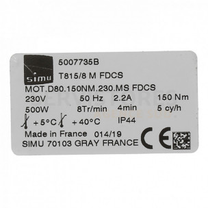 Moteur Simu T815M