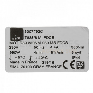 Moteur Simu T835M