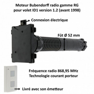 Moteur Bubendorff RG 33Nm pour ID1 version 1.2 (avant 1998)