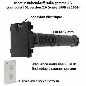 Moteur Bubendorff RG pour ID1 33Nm version 2.0 (entre 1999 et 2009)