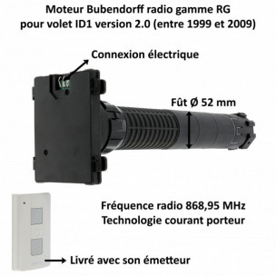 Moteur Bubendorff RG 10Nm pour ID1 version 2.0 (entre 1999 et 2009)