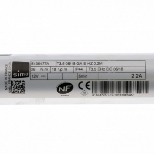 Moteur Simu T3,5 E Hz CC 6/18 - 12 Volts