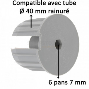 Embout de tube Soliso diamètre 40 mm