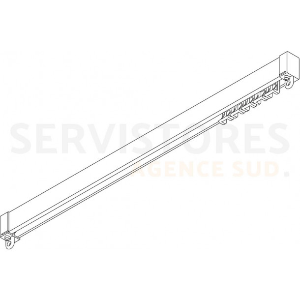 Tringle à rideau sur mesure tirage main